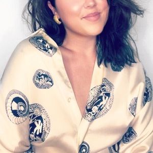 Vintage 80s Escada 100% Silk Blouse